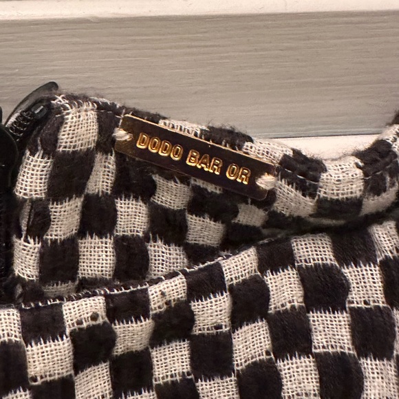 Dodo Bar Or 100% cotton black & white checked mini-skirt, size M. - Picture 4 of 5